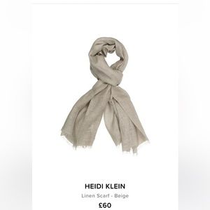 Heidi Klein Beige Linen Scarf